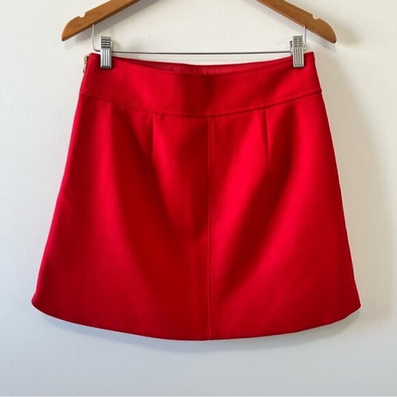 J CREW SEEN ON TV DOUBLE-SERGE WOOL MINI SKIRT - Picture 3 of 11